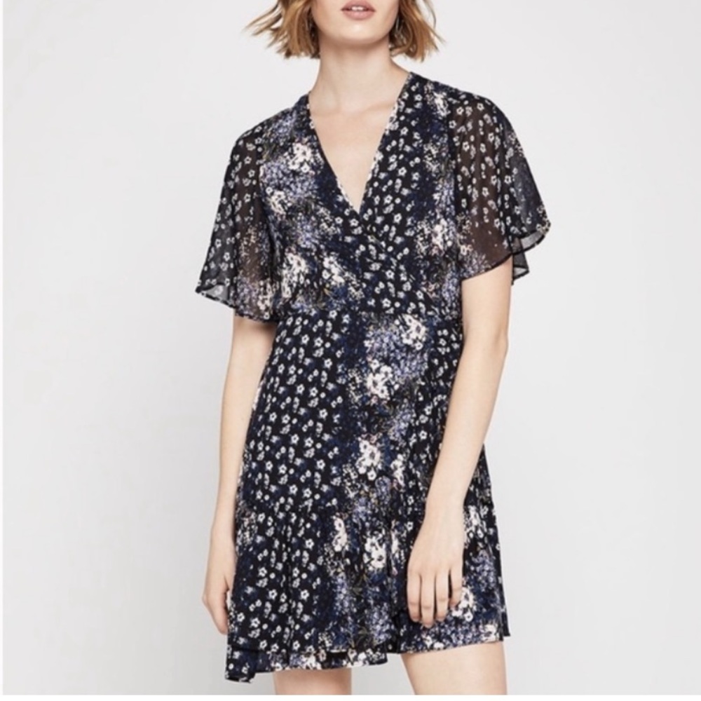 Like new blue floral BCBG Generation wrap dress